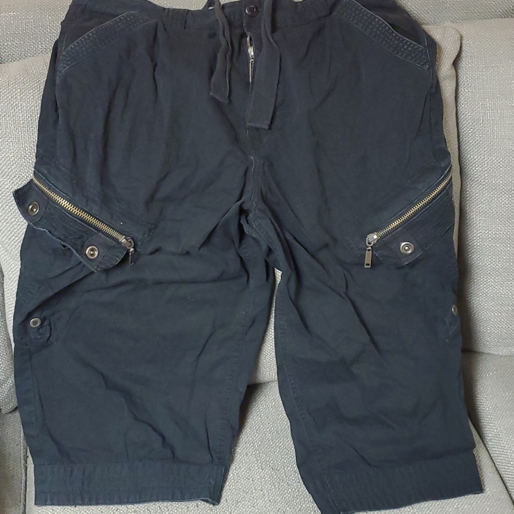 Black cargo shorts